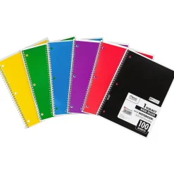 Mead Spiral 1-Subject Notebook, 8" x 10.5", Wide Ruled, 100 Sheets (MEA05514) Clearance