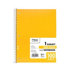 Mead 1-Subject Notebooks, 7.5