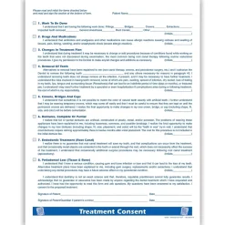 New ® Dental Treatment Consent Form; 1-Sided Medical Forms