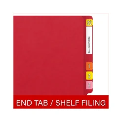 Medical Arts Press Heavy Duty End Tab File Folder, Straight-Cut, Letter Size, Red, 40/Box (S-09461-RED) Discount