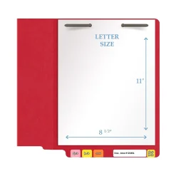 Medical Arts Press Heavy Duty End Tab File Folder, Straight-Cut, Letter Size, Red, 40/Box (S-09461-RED) Discount