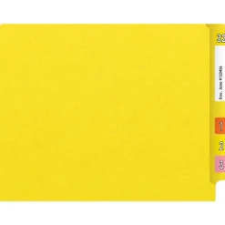 Medical Arts Press Heavy Duty End Tab File Folder, Straight-Cut, Letter Size, Yellow, 40/Box (S-09461-YLW) Best