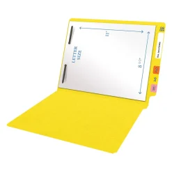 Medical Arts Press Heavy Duty End Tab File Folder, Straight-Cut, Letter Size, Yellow, 40/Box (S-09461-YLW) Best