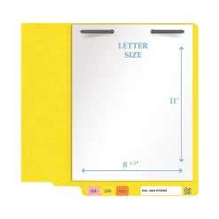 Medical Arts Press Heavy Duty End Tab File Folder, Straight-Cut, Letter Size, Yellow, 40/Box (S-09461-YLW) Best