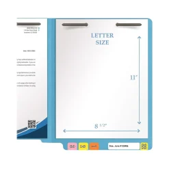 Medical Arts Press Heavy Duty End Tab File Folder, Straight Cut, Letter Size, Dark Blue, 40/Box (S-09459-DBL) Clearance