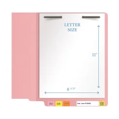 Medical Arts Press Heavy Duty End Tab File Folder, Straight-Cut, Letter Size, Pink, 40/Box (S-09461-PNK) Best