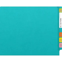 Medical Arts Press Heavy-Duty End Tab File Folder, Straight Cut, Letter-Size, Light Blue, 40/Box (S-09458-LBL) Clearance