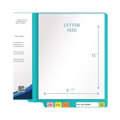 Medical Arts Press Heavy-Duty End Tab File Folder, Straight Cut, Letter-Size, Light Blue, 40/Box (S-09458-LBL) Clearance
