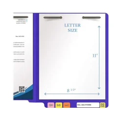Medical Arts Press Heavy-Duty End Tab File Folder, Straight Cut, Letter-Size, Purple, 40/Box (S-09459-PUR) Outlet