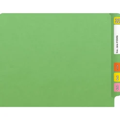Medical Arts Press Heavy-Duty End Tab File Folder, Straight Cut, Letter-Size, Green, 40/Box (S-09459-GRN) Outlet