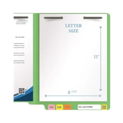 Medical Arts Press Heavy-Duty End Tab File Folder, Straight Cut, Letter-Size, Green, 40/Box (S-09459-GRN) Outlet