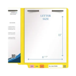 Medical Arts Press Heavy-Duty End Tab File Folder, Straight Cut, Letter-Size, Yellow, 40/Box (S-09459-YLW) Discount