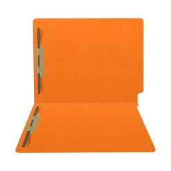 Medical Arts Press Heavy-Duty End Tab File Folder, Straight Cut, Letter-Size, Orange, 40/Box (S-09459-ORG) New