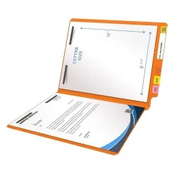 Medical Arts Press Heavy-Duty End Tab File Folder, Straight Cut, Letter-Size, Orange, 40/Box (S-09459-ORG) New