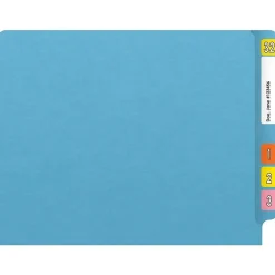 Medical Arts Press Heavy-Duty End Tab File Folder, Straight Cut, Letter-Size, Blue, 40/Box (S-09458-DBL) Discount