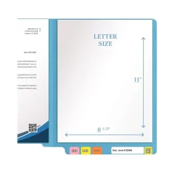 Medical Arts Press Heavy-Duty End Tab File Folder, Straight Cut, Letter-Size, Blue, 40/Box (S-09458-DBL) Discount