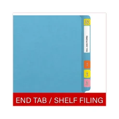 Medical Arts Press Heavy-Duty End Tab File Folder, Straight Cut, Letter-Size, Blue, 40/Box (S-09458-DBL) Discount