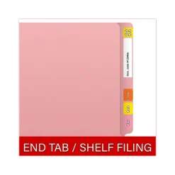 Medical Arts Press Heavy-Duty End Tab File Folder, Straight Cut, Letter-Size, Pink, 40/Box (S-09458-PNK) Outlet
