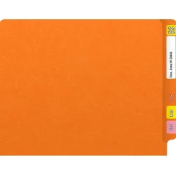 Medical Arts Press Heavy-Duty End Tab File Folder, Straight Cut, Letter-Size, Orange, 40/Box (S-09458-ORG)