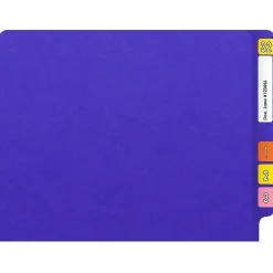 Medical Arts Press Heavy-Duty End Tab File Folder, Straight Cut, Letter-Size, Purple, 40/Box (S-09458-PRP) Clearance