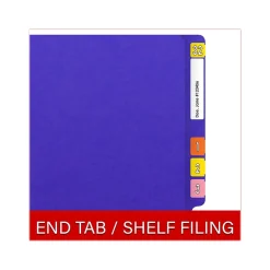 Medical Arts Press Heavy-Duty End Tab File Folder, Straight Cut, Letter-Size, Purple, 40/Box (S-09458-PRP) Clearance