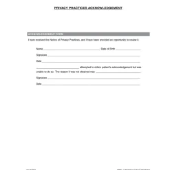 Discount ® Privacy Practices Acknowledgement Medical Forms