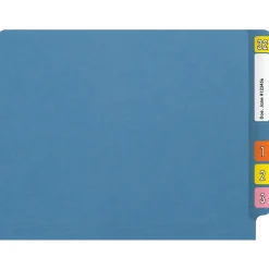 Medical Arts Press Reinforced End Tab File Folder, Straight Cut, Letter Size, Blue, 50/Box (S-01501-BLU) Hot