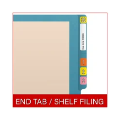 Medical Arts Press Reinforced End Tab File Folder, Straight-Cut, Letter Size, Manila/Blue, 50/Box (S-09473-BLU) Discount