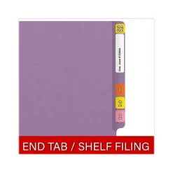 Medical Arts Press Reinforced End Tab File Folder, Straight Cut, Letter-Size, Lavender, 250/Carton (S-01502-LAV-B) New