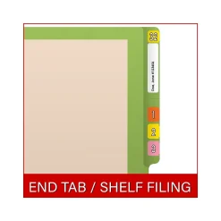 Medical Arts Press Reinforced End Tab File Folder, Straight-Cut, Letter Size, Manila/Green, 50/Box (S-09473-GRN) Hot
