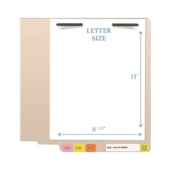 Medical Arts Press Reinforced End Tab File Folder, Straight Cut, Letter-Size, Manila, 50/Box (S-01323) Hot