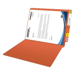 Medical Arts Press Reinforced End Tab File Folder, Straight Cut, Letter-Size, Orange, 50/Box (S-01501-ORG) Online