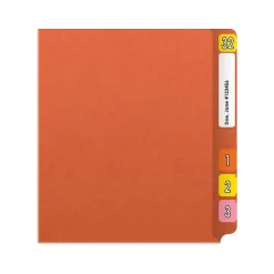 Medical Arts Press Reinforced End Tab File Folder, Straight Cut, Letter-Size, Orange, 50/Box (S-01501-ORG) Online