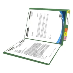 Medical Arts Press Reinforced End Tab File Folder, Straight Cut, Letter-Size, Green, 50/Box (S-01502-GRN) Clearance