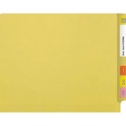 Medical Arts Press Reinforced End Tab File Folder, Straight Cut, Letter-Size, Yellow, 50/Box (S-01501-YLW)