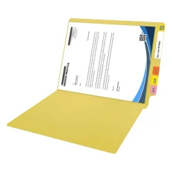 Medical Arts Press Reinforced End Tab File Folder, Straight Cut, Letter-Size, Yellow, 50/Box (S-01501-YLW)