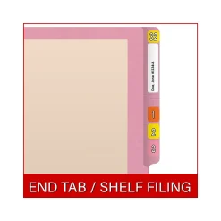 Medical Arts Press Reinforced End Tab File Folder, Straight-Cut, Letter Size, Manila/Violet, 50/Box (S-09473-PRP) Best