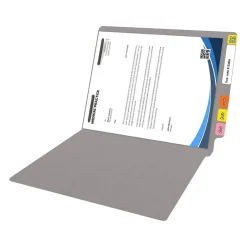Medical Arts Press Reinforced End Tab File Folder, Straight Cut, Letter-Size, Gray, 50/Box (S-01501-GRY)