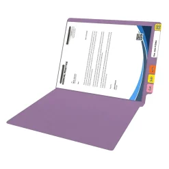 Medical Arts Press Reinforced End Tab File Folder, Straight Cut, Letter-Size, Lavender, 50/Box (S-01501-LAV) New