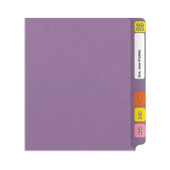 Medical Arts Press Reinforced End Tab File Folder, Straight Cut, Letter-Size, Lavender, 50/Box (S-01501-LAV) New