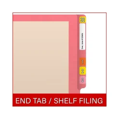 Medical Arts Press Reinforced End Tab File Folder, Straight-Cut, Letter Size, Manila/Pink, 50/Box (S-09473-PNK) Hot