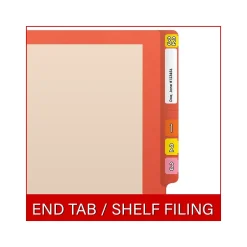 Medical Arts Press Reinforced End Tab File Folder, Straight-Cut, Letter Size, Manila/Orange, 50/Box (S-09473-ORG) Online