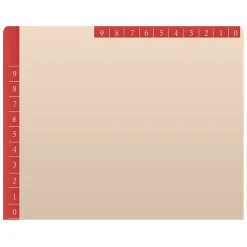 Medical Arts Press Reinforced Top Tab File Folder, Full-Cut, Letter Size, Manila/Red, 50/Box (S-09468-RED) New