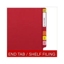 Medical Arts Press Reinforced End Tab File Folder, Straight Cut, Letter-Size, Red, 250/Carton (S-01602-RED-B) Best