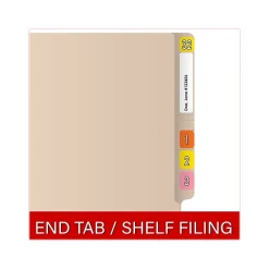 Medical Arts Press Reinforced End Tab File Folder, Straight Cut, Letter-Size, Manila, 50/Box (S-01314) Clearance