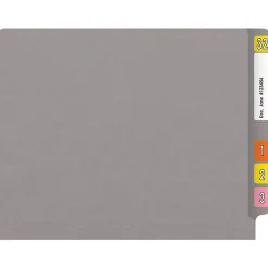 Medical Arts Press Reinforced End Tab File Folder, Straight Cut, Letter-Size, Gray, 50/Box (S-01602-GRY) Hot