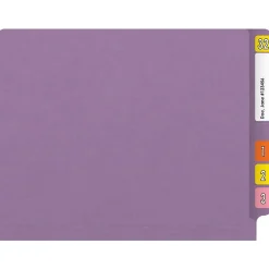 Medical Arts Press Reinforced End Tab File Folder, Straight Cut, Letter-Size, Lavender, 50/Box (S-01601-LAV)
