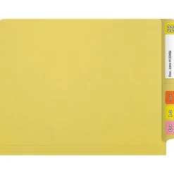 Medical Arts Press Reinforced End Tab File Folder, Straight Cut, Letter-Size, Yellow, 50/Box (S-01502-YLW) Best
