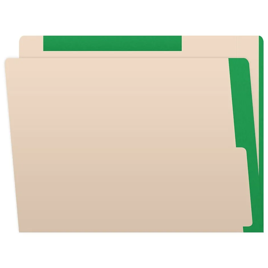 Medical Arts Press Standard Reinforced File Folder, Straight Cut, Letter Size, Manila/Dark Green, 50/Box (50693DG) Sale