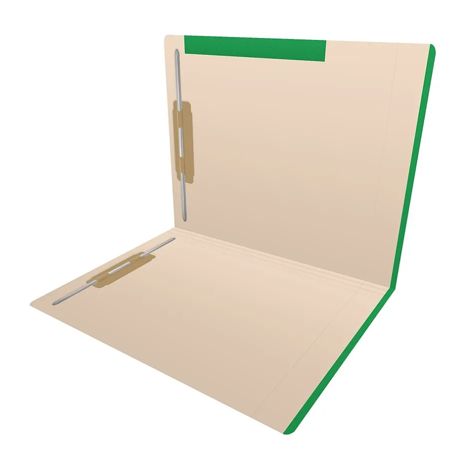 Medical Arts Press Standard Reinforced File Folder, Straight Cut, Letter Size, Manila/Dark Green, 50/Box (50693DG) Sale